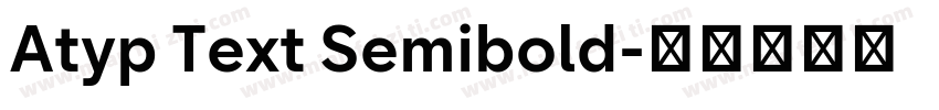 Atyp Text Semibold字体转换